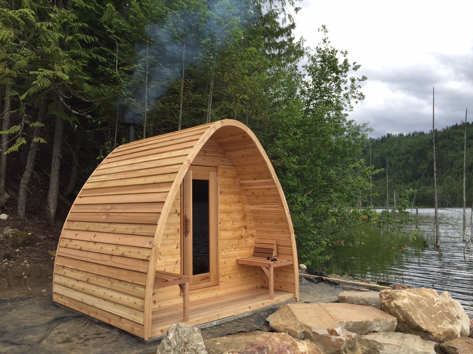 Outdoor POD Sauna Raindrop Sauna Kit Cedar Saunas
